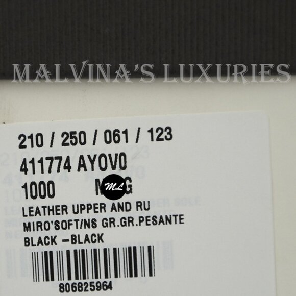 GUCCI SNEAKERS BLACK LEATHER HIGH TOP STUDDED SHOES sz 9.5G / converts to US 10 - Picture 12 of 12